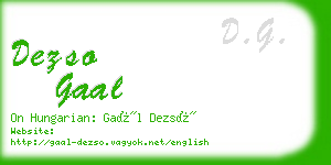 dezso gaal business card